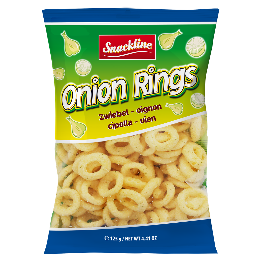Onion rings corn snack salted 125g
