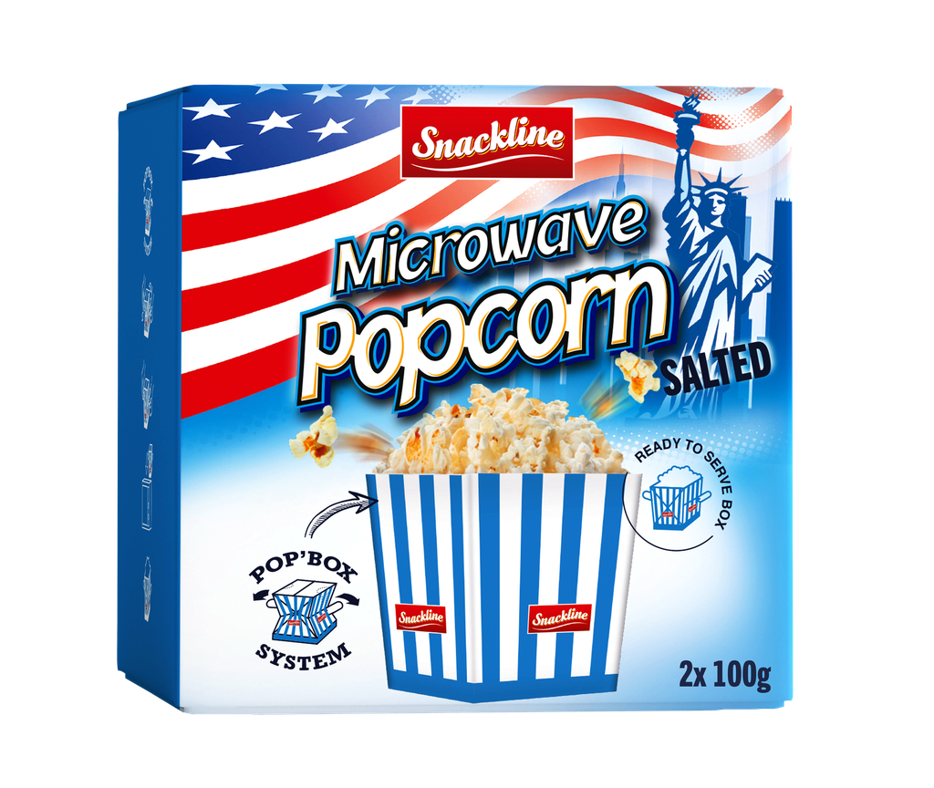 Microwave salted popcorn 200g (2x100g)