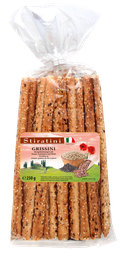 [90555] Grissini breadsticks with sesame seeds, linseeds and poppy seed 230g
