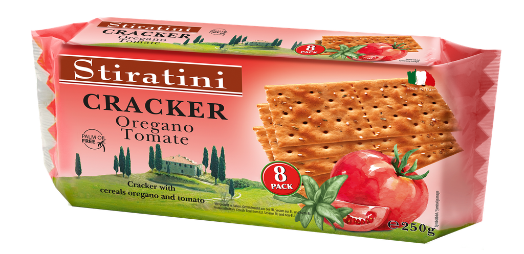 Crackers oregano & tomato 250g