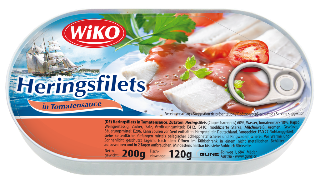 Herring fillets in tomato sauce 200g