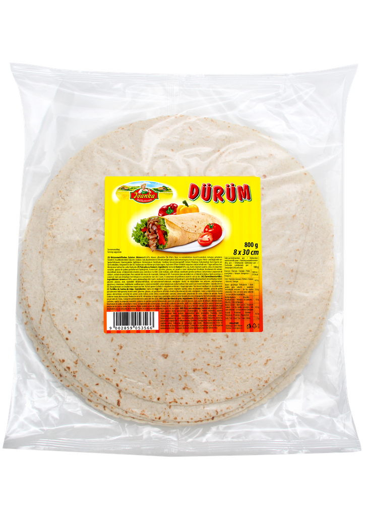Dürüm wheat flour tortilla 800g (8x30cm)