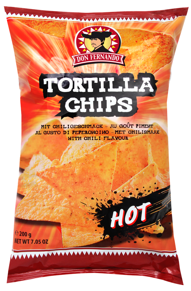 Tortilla chips with chili flavour 200g