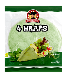 [95724] Wraps spinach Tortillas 240g (4x25cm)