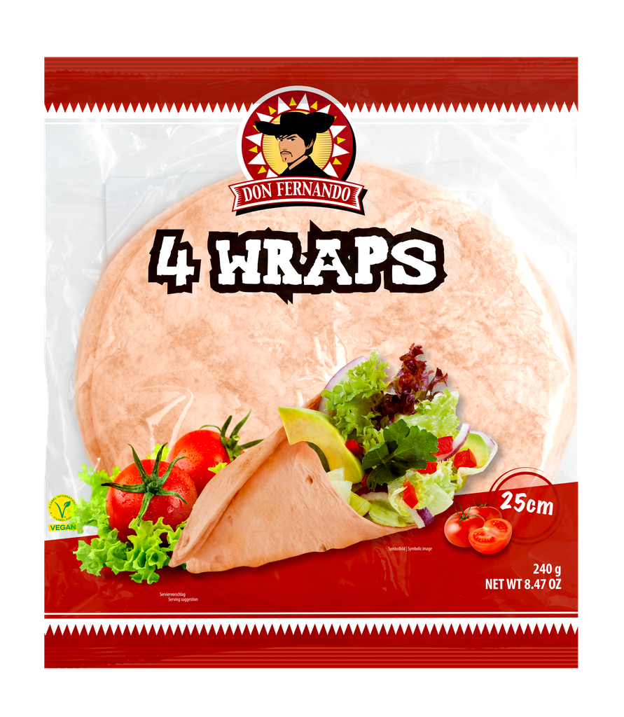 Wraps tomato Tortillas 240g (4x25cm)