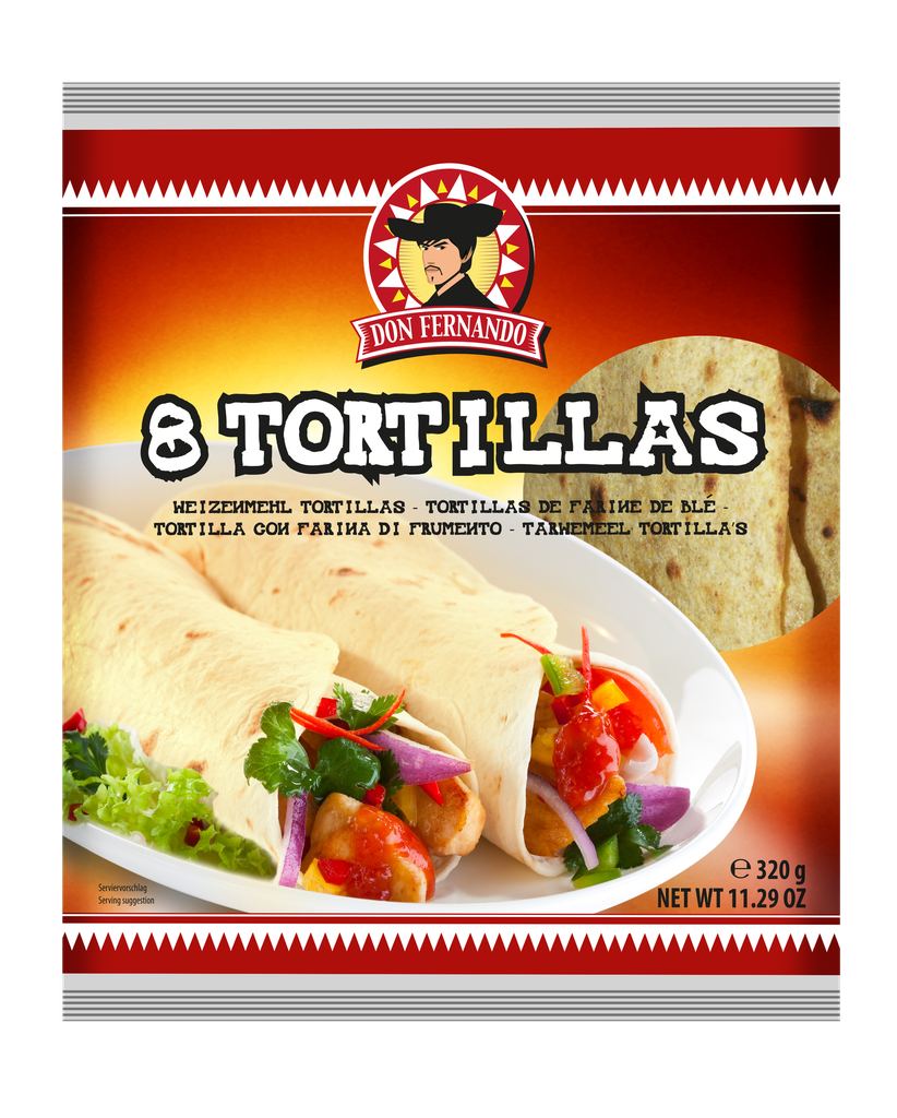 Wheat flour tortillas 320g (8x20cm)
