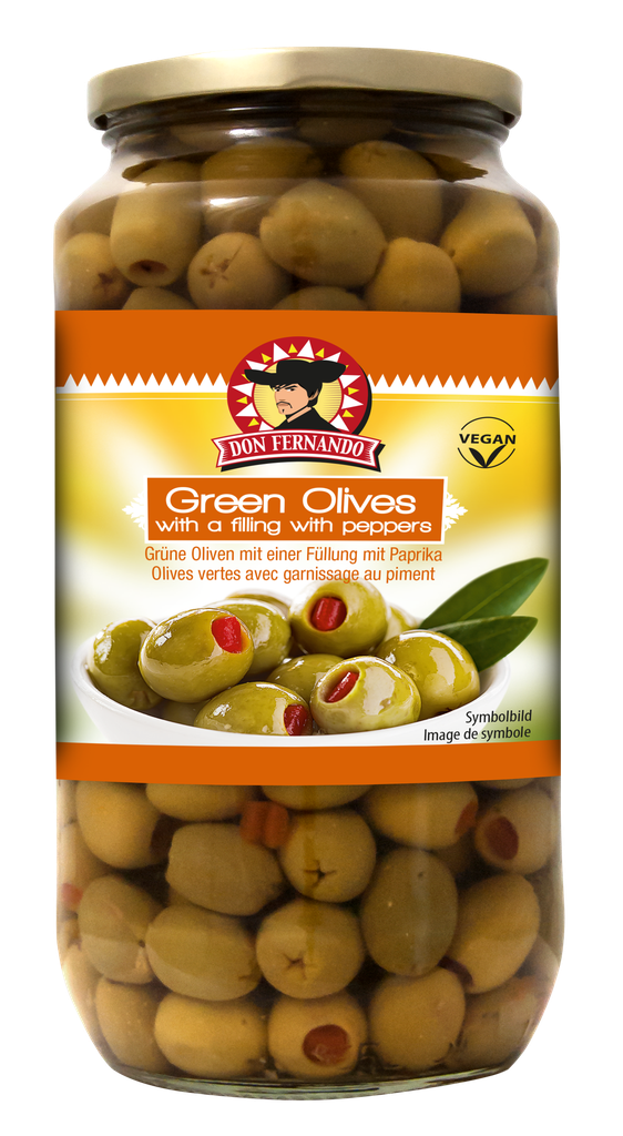 Green olives stuffed with paprika paste 920g
