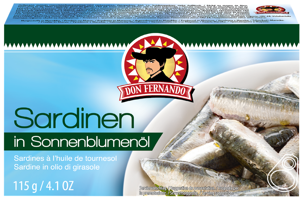 Sardines in sunflower oil 115g