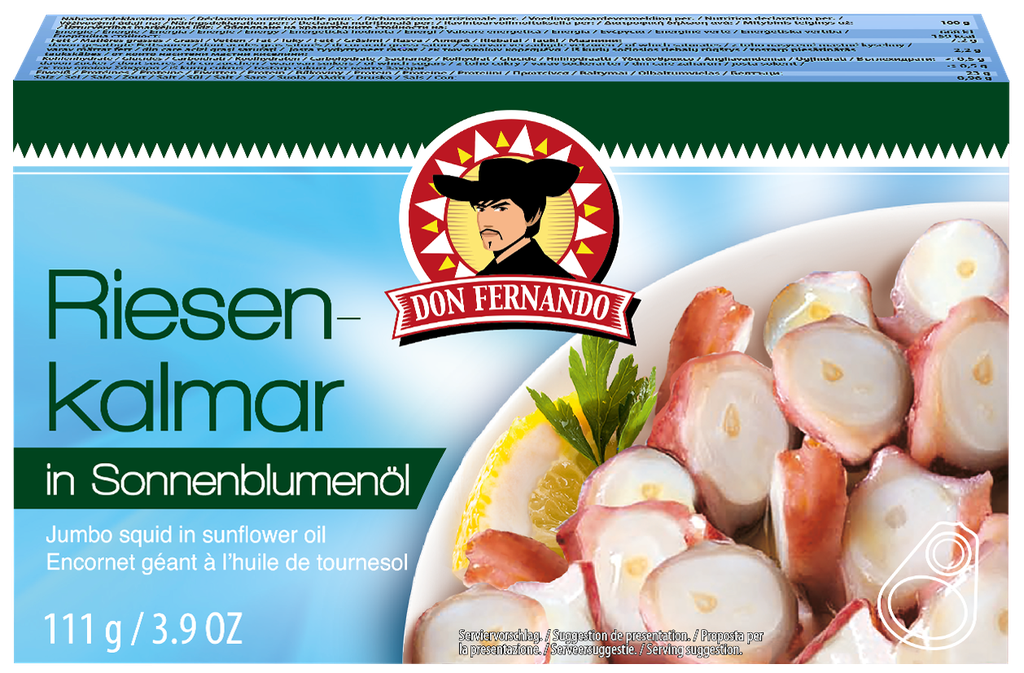 Giant calamari in sunflower oil 111g