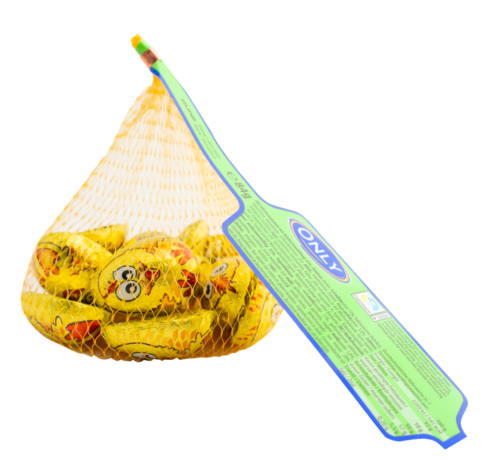 Golden milk chocolate chicks with milk cream filling 84g