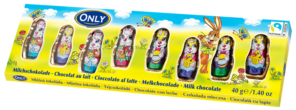 Milk chocolate Easter bunnies  40g (8x5g)