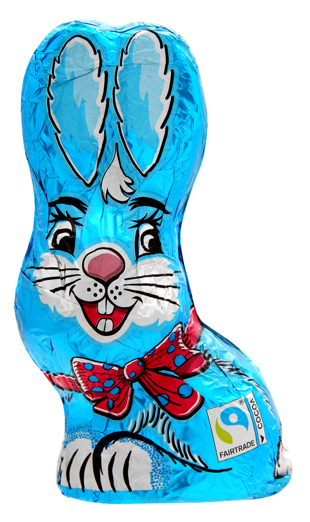 Sitting bunny blue - milk chocolate 60g