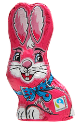 [88737] Sitting bunny pink - milk chocolate 60g
