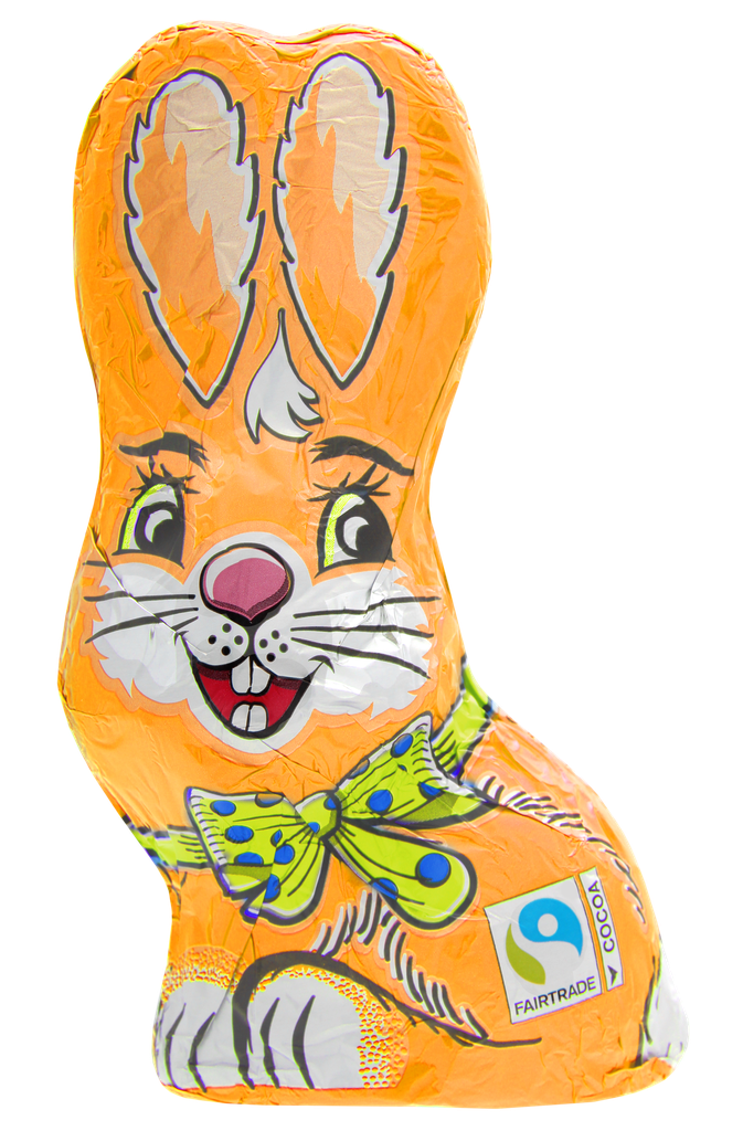 Sitting bunny orange - milk chocolate 60g