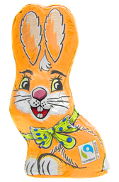 [96297] Sitting bunny orange - milk chocolate 60g