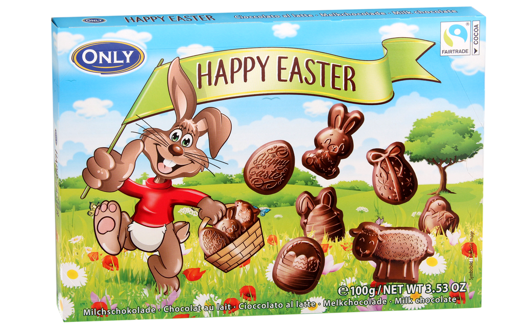 Milk chocolate Happy Easter figures 100g