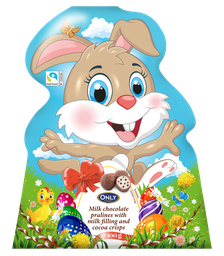 [94612] Easter Bunny Milk chocolate pralines with milk filling & cocoa crisps 100g