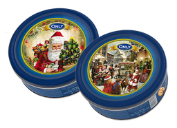 [92184] Butter cookies Christmas tin "nostalgic" mixed box 454g