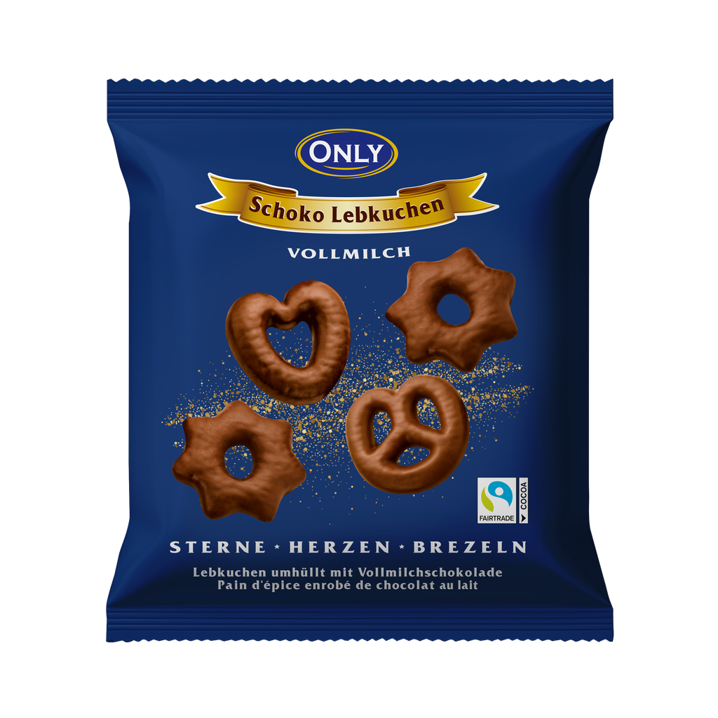 Gingerbread with milk chocolate Stars-Hearts-Pretzels 400g