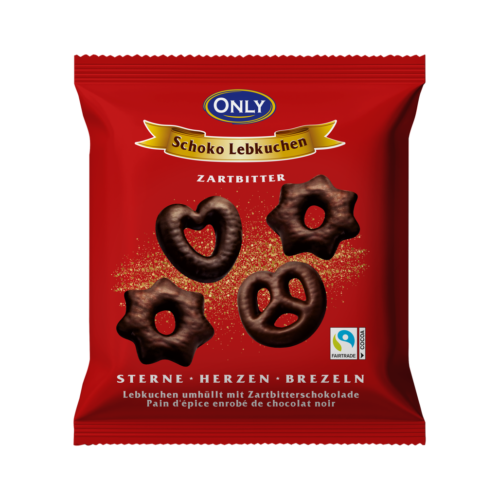 Gingerbread with dark chocolate Stars-Hearts-Pretzels 400g