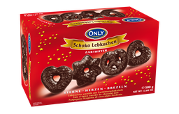 [88497] Gingerbread with dark chocolate Stars-Hearts-Pretzels 500g