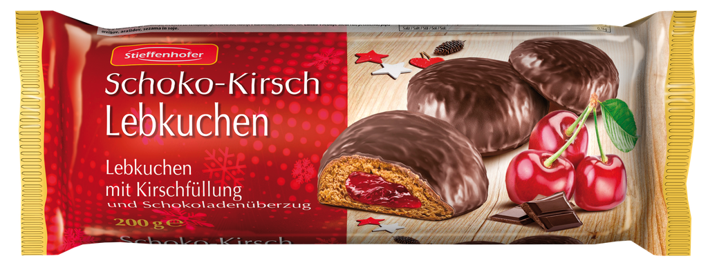 Gingerbread with chocolate and cherries 200g