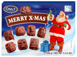 [87938] Milk chocolate Merry X-mas figures 100g
