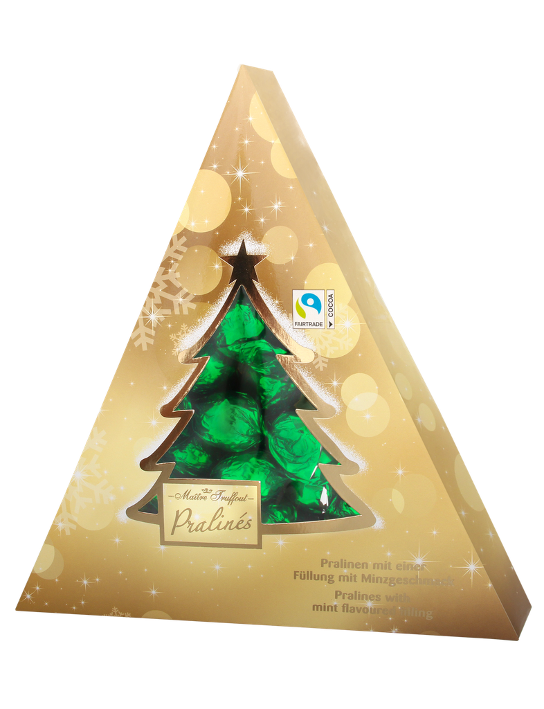 Christmas Tree pralines with mint flavored filling 148g