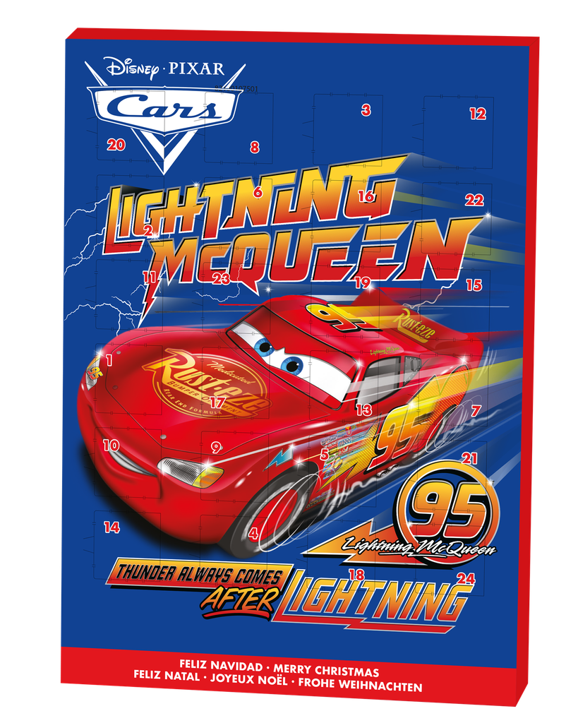 Cars advent calendar milk chocolate 50g