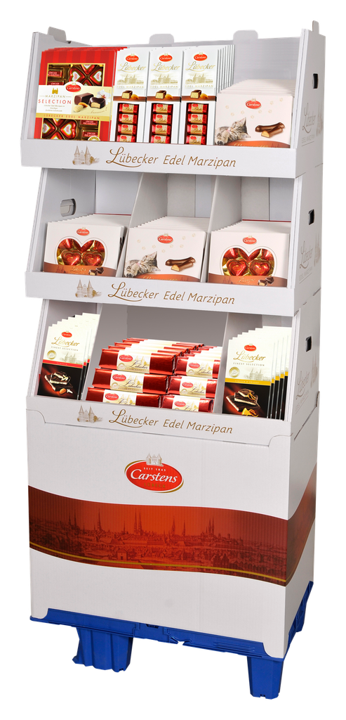 Lübeck Christmas marzipan cupboard 197 pcs. display