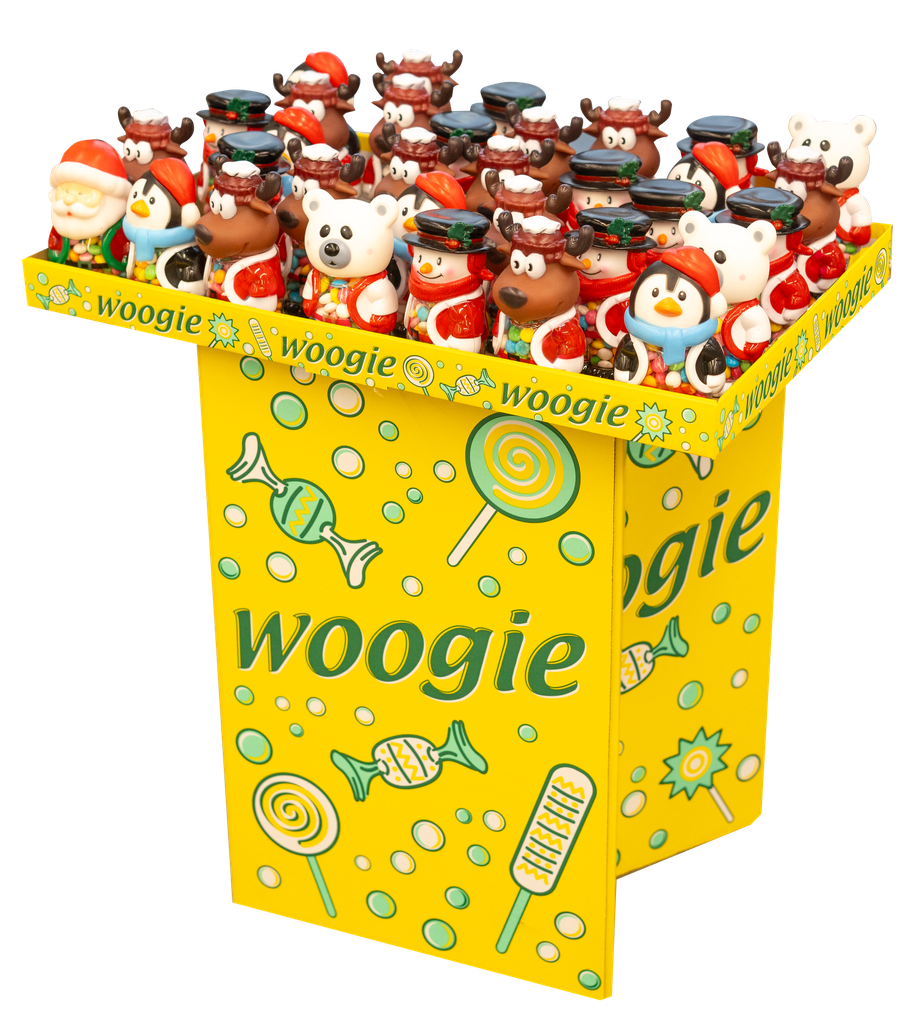 Christmas figures money box with sweets 42x110g display