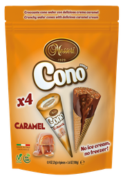 [96870] Cono waffle cones caramel (4x25g) 100g