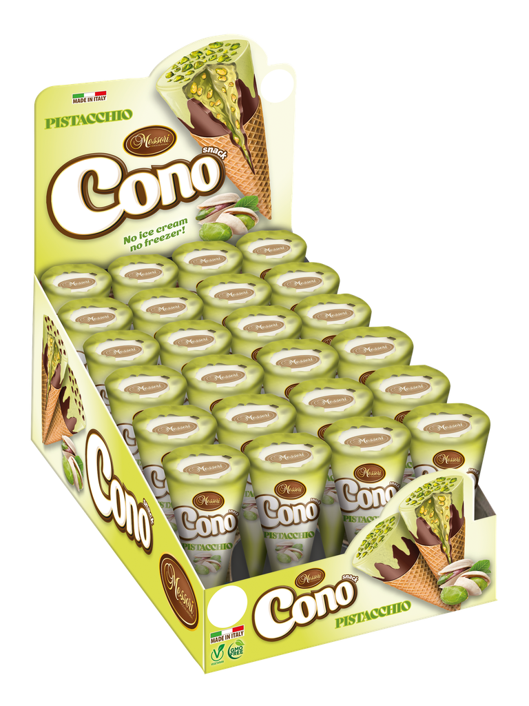 Cono waffle cones pistachio 24x22g counter display