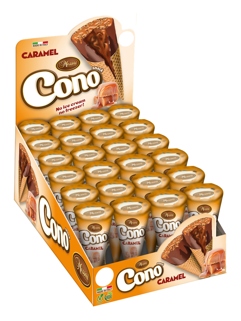 Cono waffle cones caramel 24x22g counter display