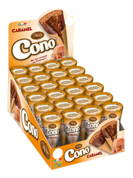 [96874] Cono waffle cones caramel 24x22g counter display