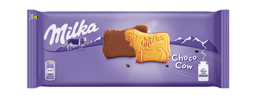Cookies with milk chocolate Choco Cow 120g