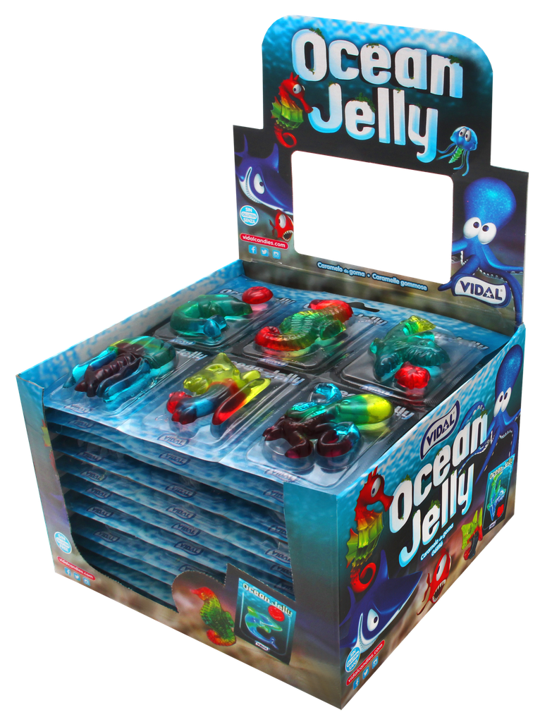 Ocean Jelly fruit gum sea animals 66g (11x6 pieces) counter display