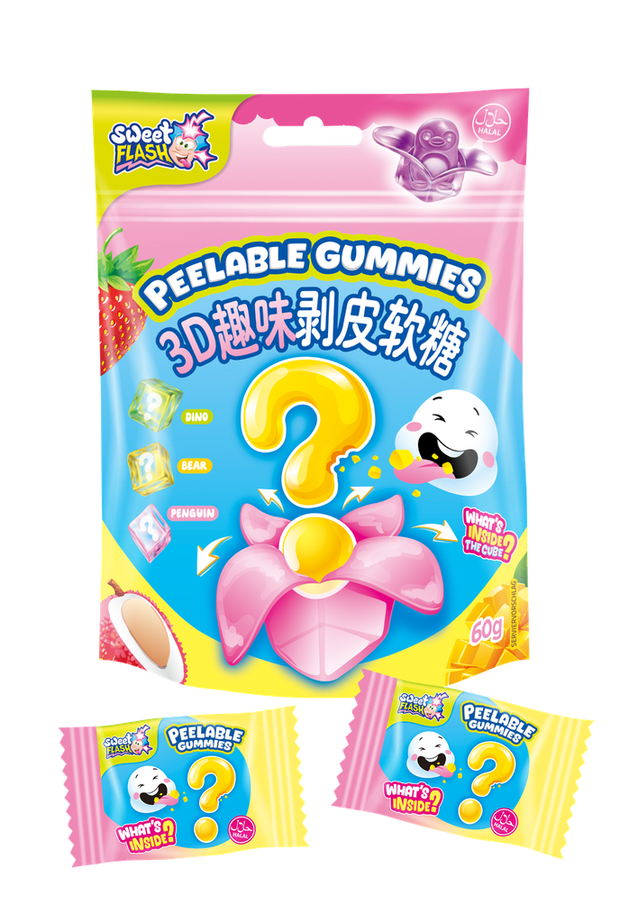 Peelable Gummies Mystery 12x60g counter display
