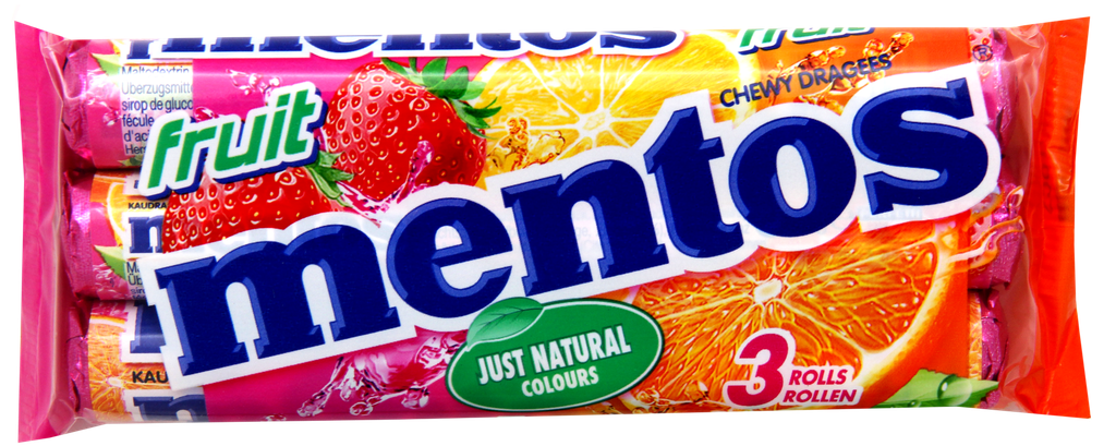 Mentos Fruit chewy candies 3x38g