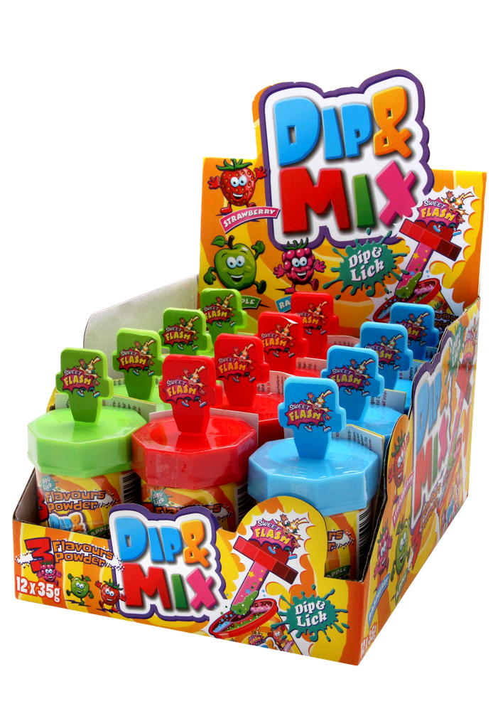 Dip & Mix Lollipop & Powder 12x35g counter display