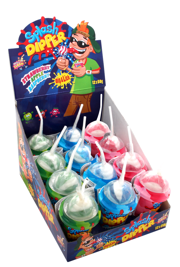 Splash dipper Lollipop & Powder 12x50g counter display