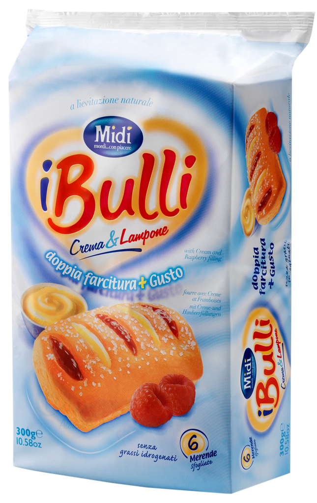 Bulli Merende Raspberry & Cream 6x50g