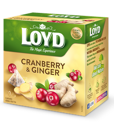[95035] Tea cranberry & ginger pyramid bags 20x2g