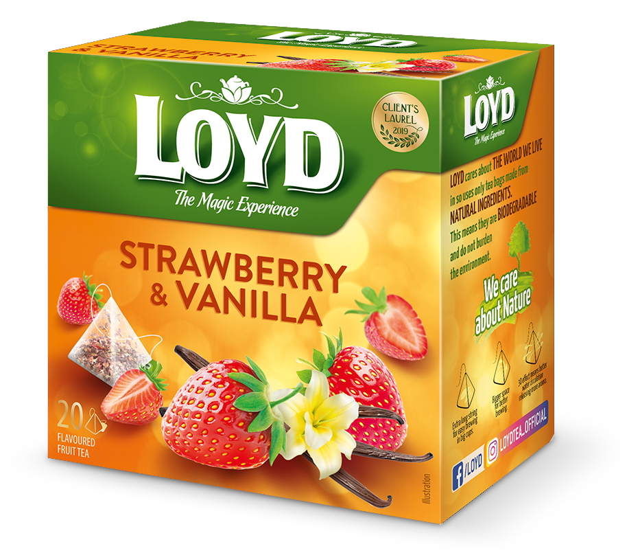 Tea Strawberry & Vanilla pyramid-bags 20x2g