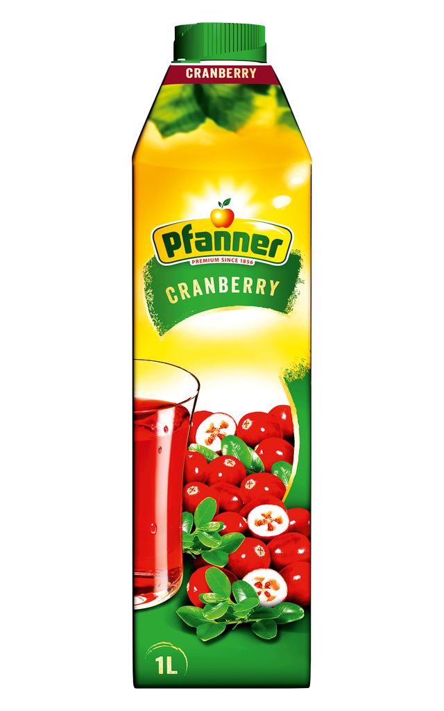 PFANNER CRANBERRY JUICE 8X1L