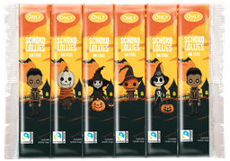 [96469] Halloween milk chocolate lollies on a stick "Ghost Train" 6x13g