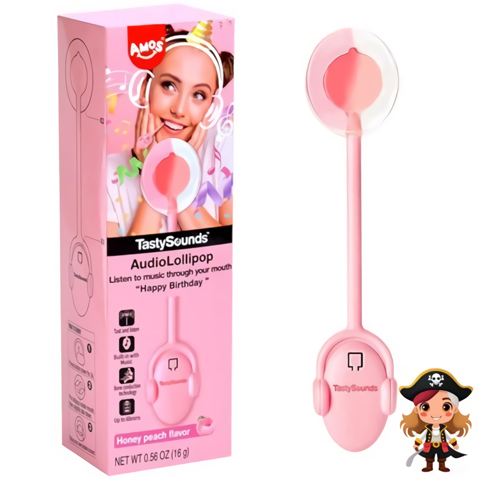 TastySounds Lollipop Honey Peach 12g