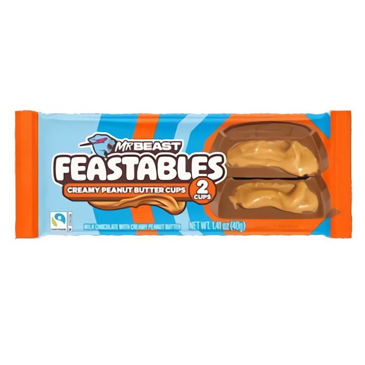 MR BEAST CREAMY PEANUTBUTTER 2 CUPS 40G