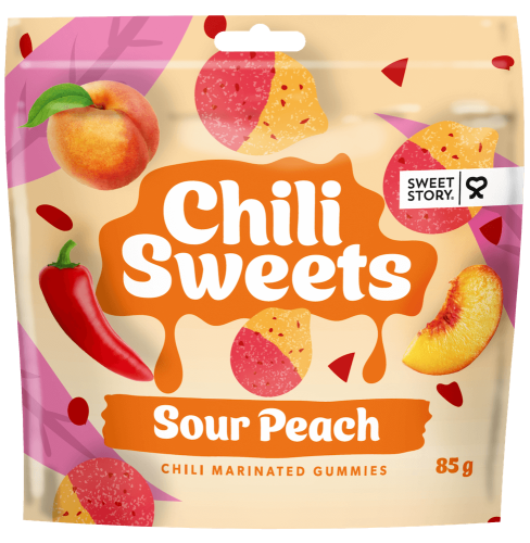 CHILI SWEETS SOUR PEACH 85G