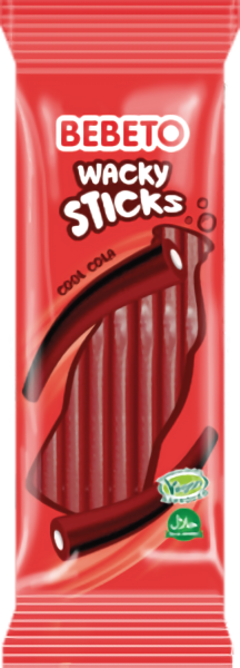 BEBETO WACKY STICKS FIZZY COLA 24X180G